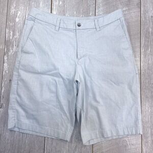 Lululemon Men's Commission 11" Relaxed Fit Short Size 33 Gray Qwick Oxford